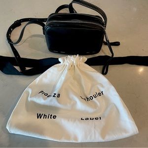 Proenza Schouler White Label “ Watts” black leather stylish Camera Bag